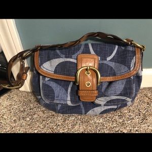 Denim coach bag